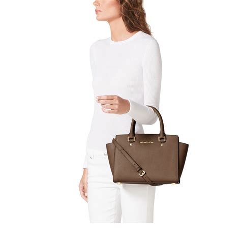 michael kors oyster saffiano leather selma